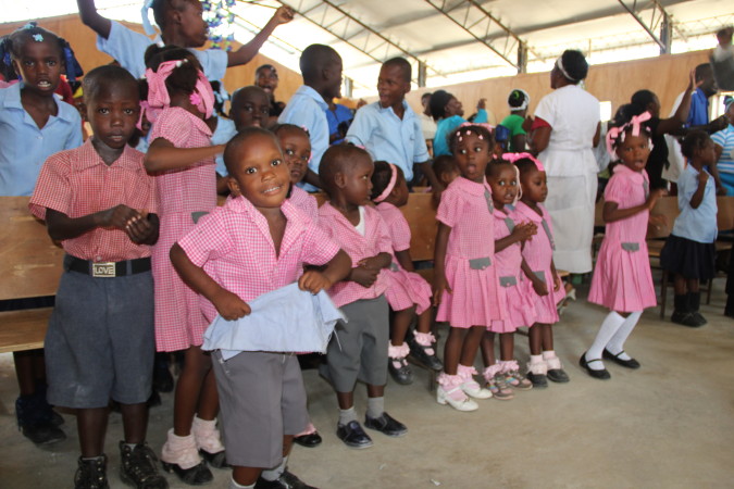 Haiti dedication students